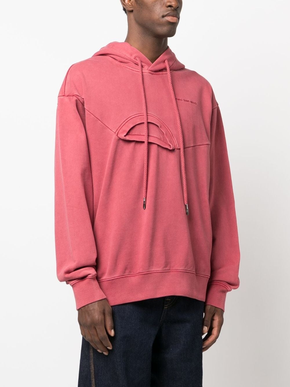 Double-collar cotton hoodie - 3
