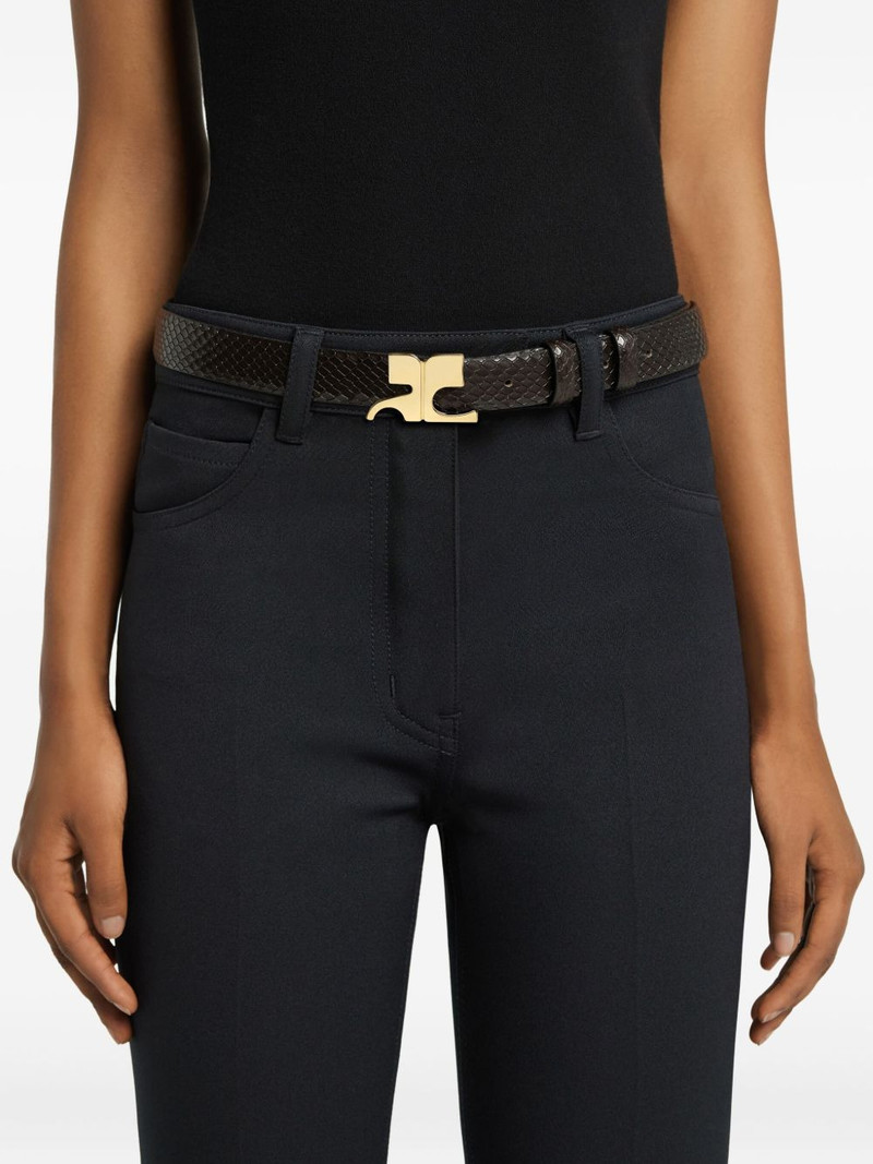 courrèges snakeskin-effect leather belt outlook