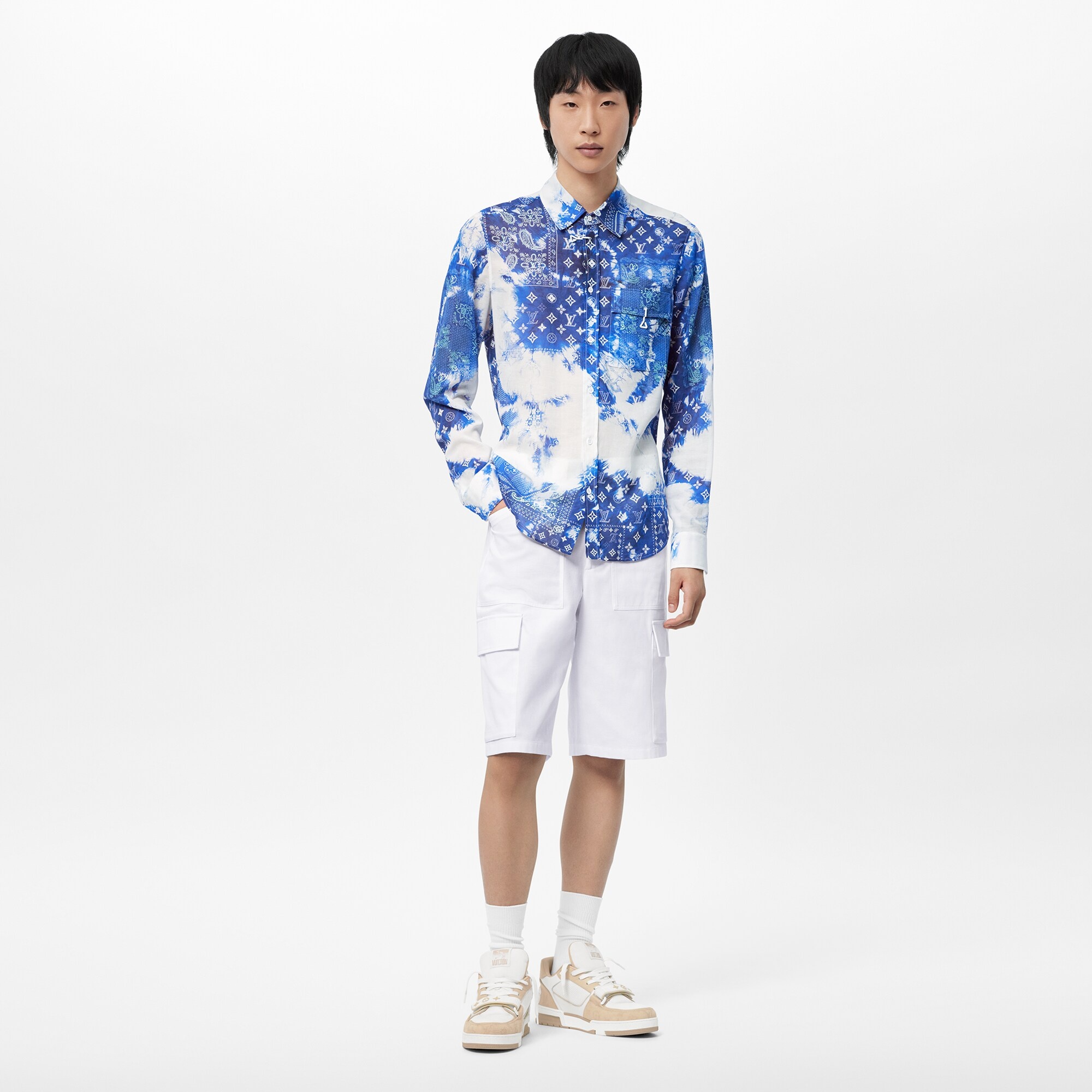Monogram Bandana Hook Detail Long-Sleeved Shirt - 2