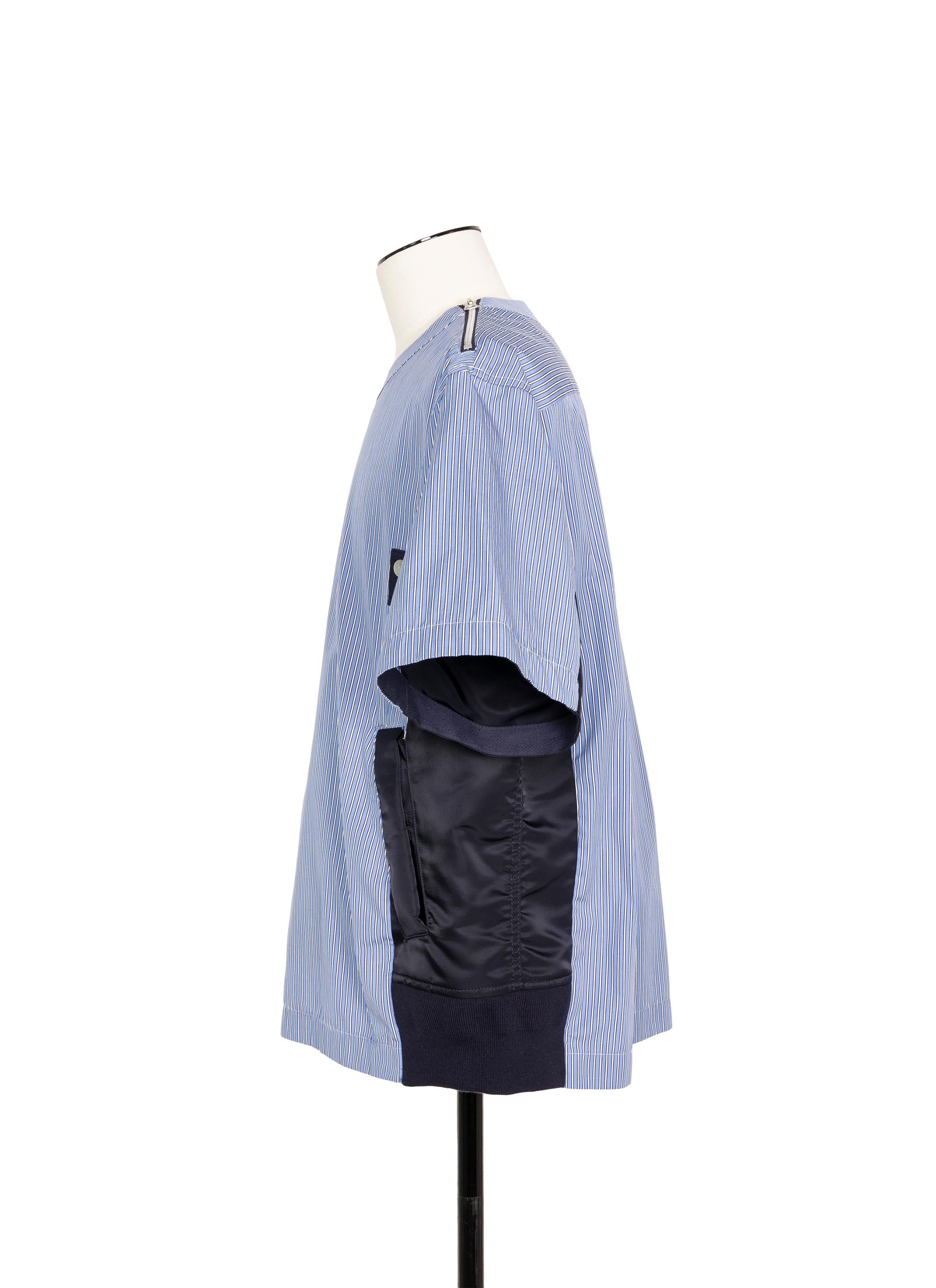 Tシャツ・カットソー [SACAI]Paneled cotton and poplin sweater sacai Cotton Poplin Sweater | REVERSIBLE