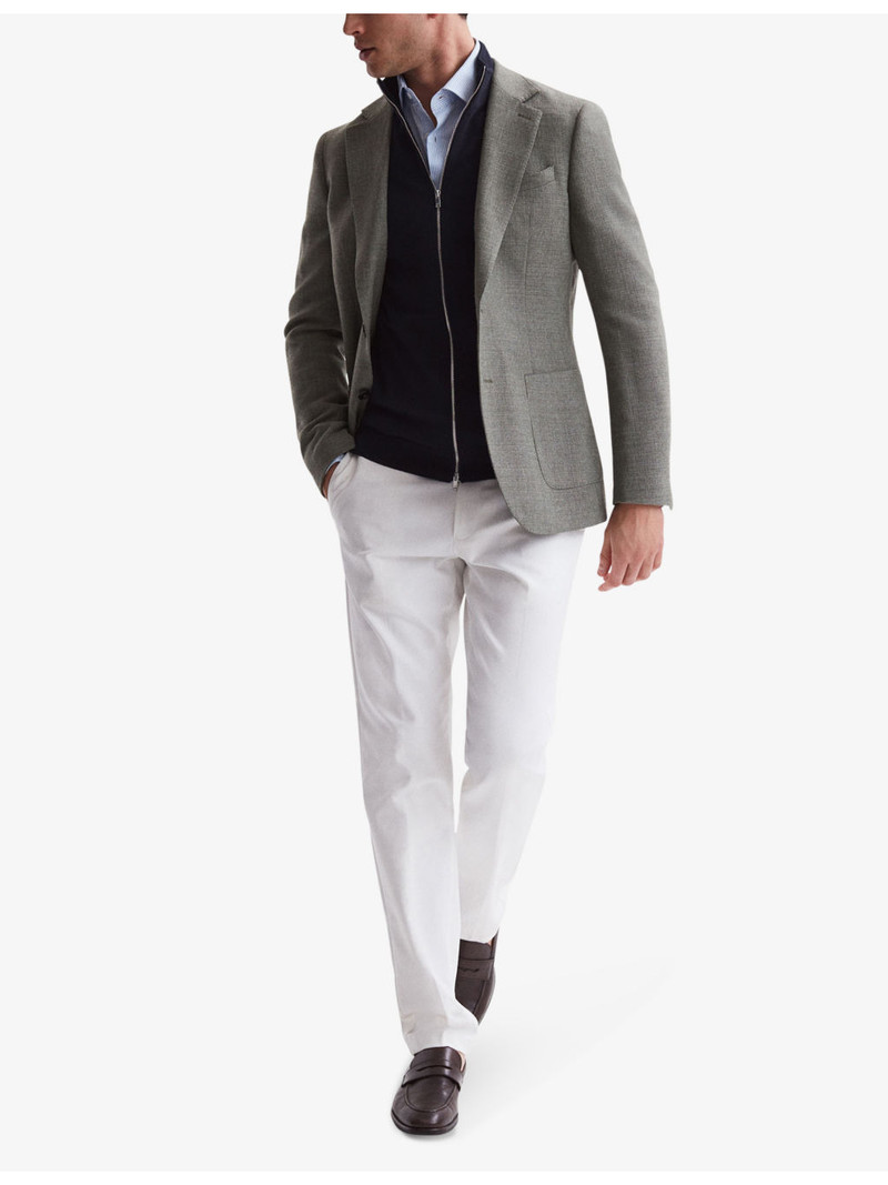 REISS Hampshire funnel-neck zip-through merino-wool cardigan outlook