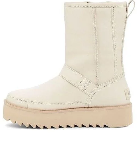 (WMNS) UGG Classic Rebel Biker Short Boot 'Bone' 1106913-BONE - 1