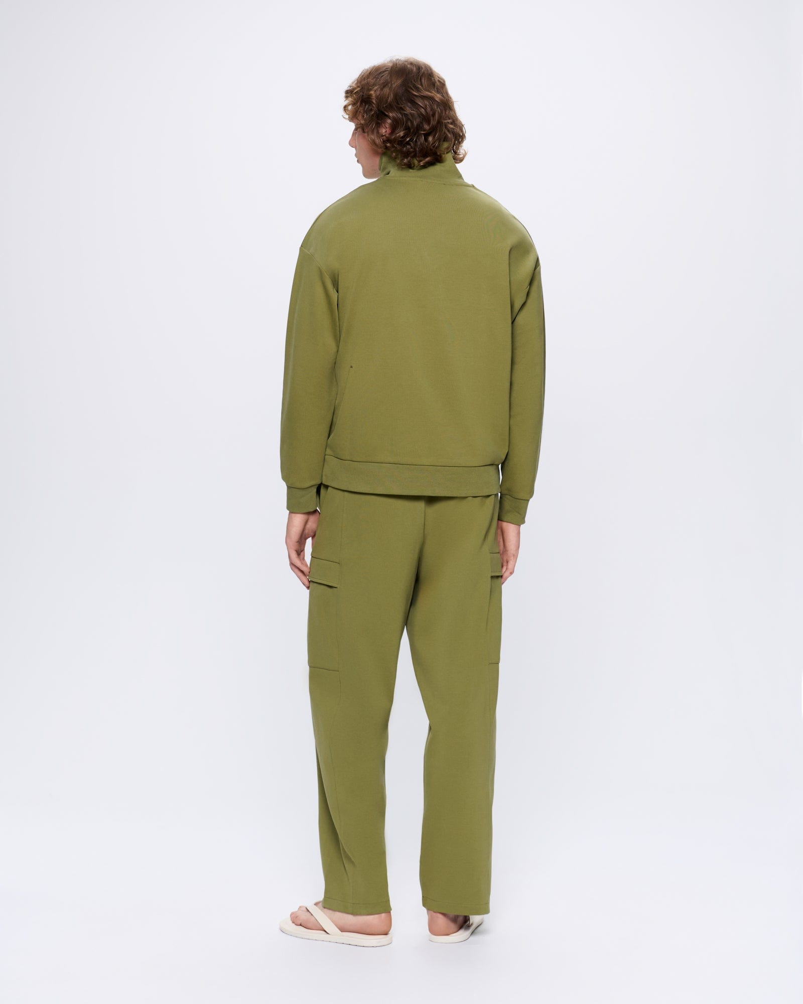 Mens DNA Double Jersey Cargo Trousers - Highland Green - 5