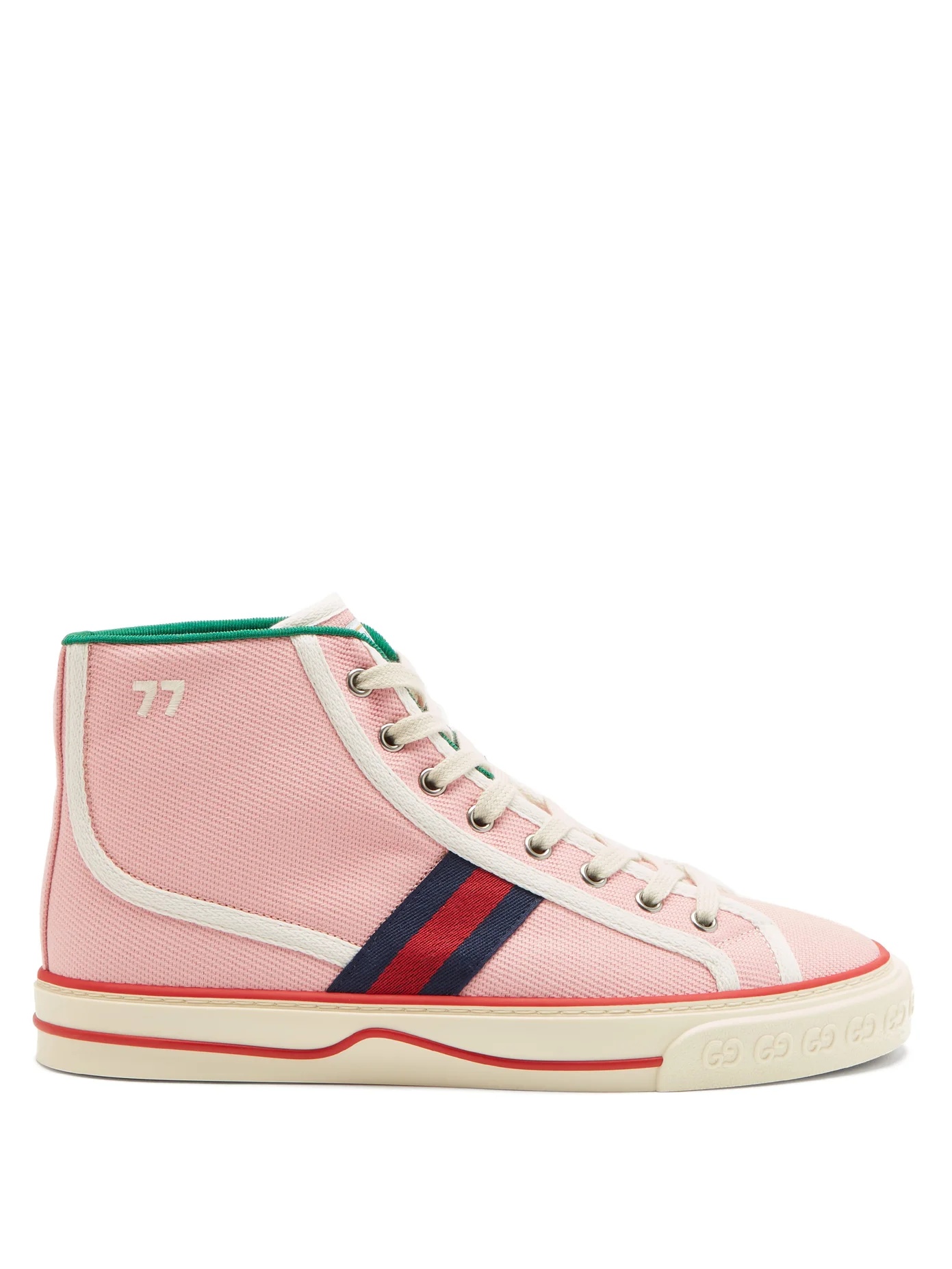 Tennis 1977 Web-stripe canvas high-top trainers - 1