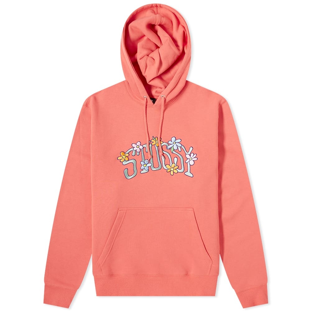 Stussy Collegiate Floral Applique Hoody - 1