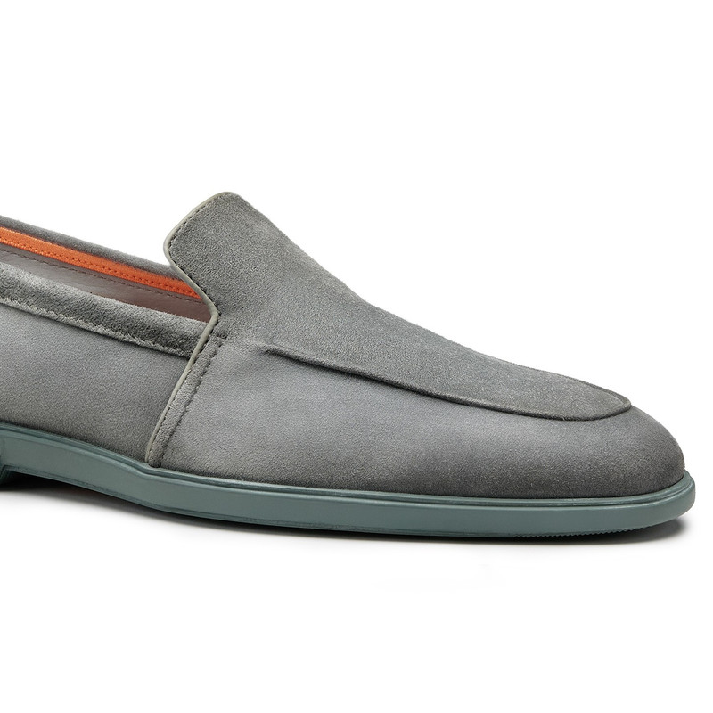 Men's green suede loafer 4