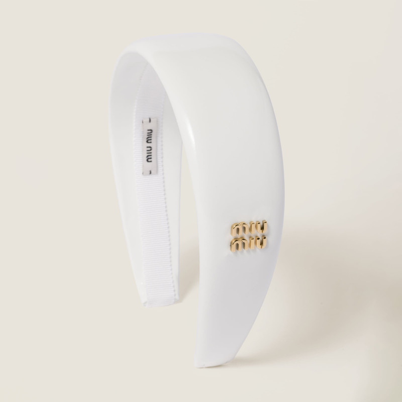 Miu Miu Patent leather headband outlook