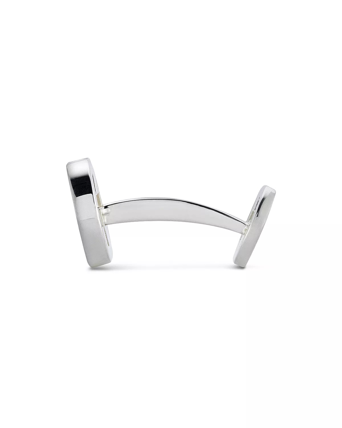 Men's Sterling Silver Interlocking G Polished Cufflinks - 3
