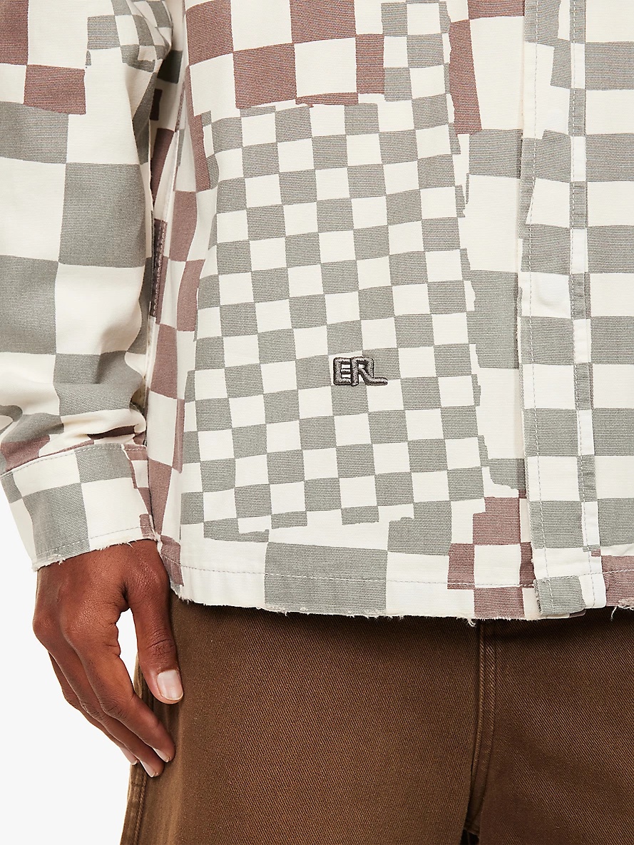 Checked patch-pocket cotton-canvas jacket - 5