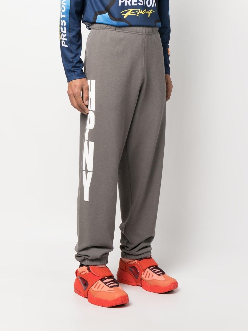 logo-print cotton track pants - 3