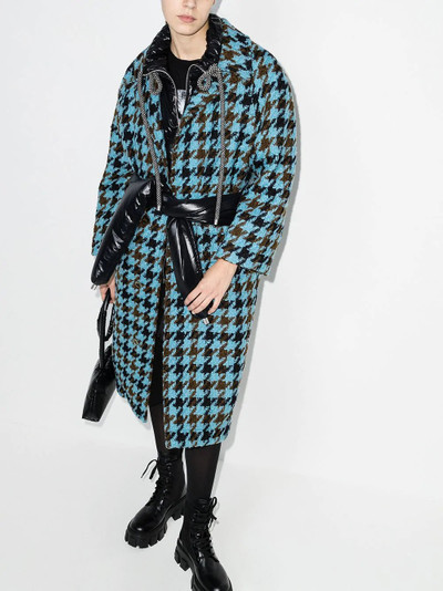 Moncler 1952 Rineke tweed belted coat outlook