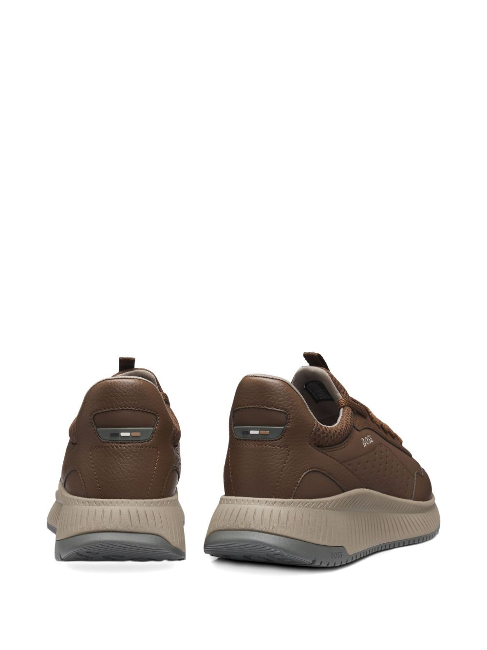perforated leather sneakers - 3