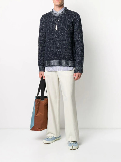 Marni mélange-effect crew-neck jumper outlook