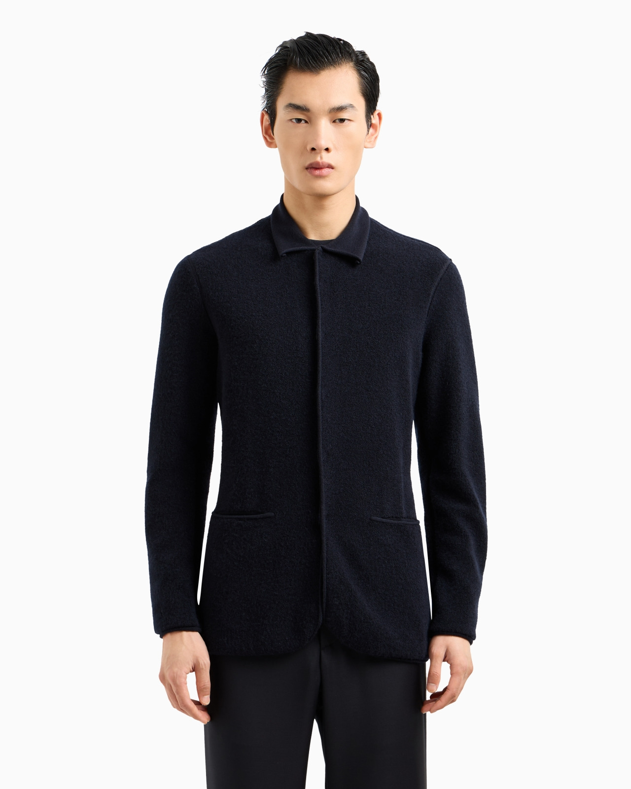 Icon single-breasted jacket in loop-stitch cashmere - 4