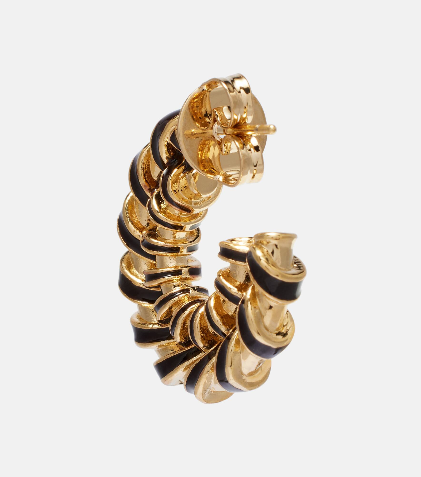 Loop gold-plated hoop earrings - 5