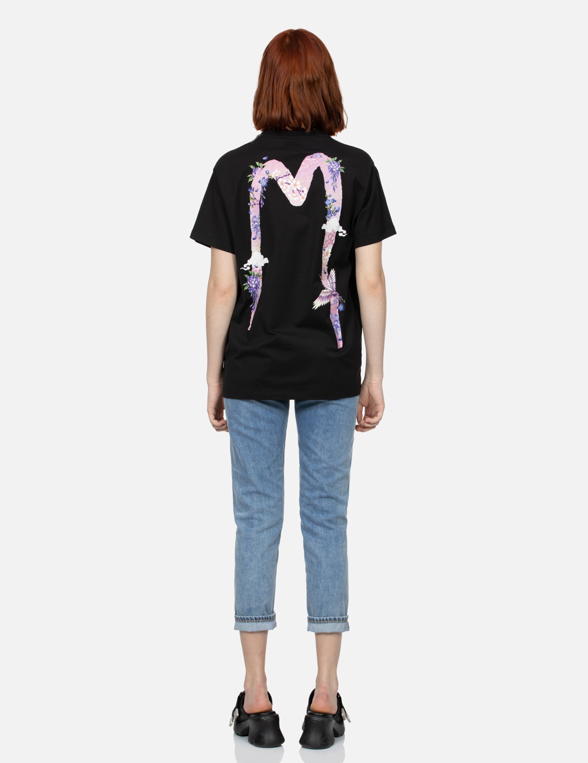 CRANES AND WISTERIA DAICOCK BOYFRIEND T-SHIRT - 5