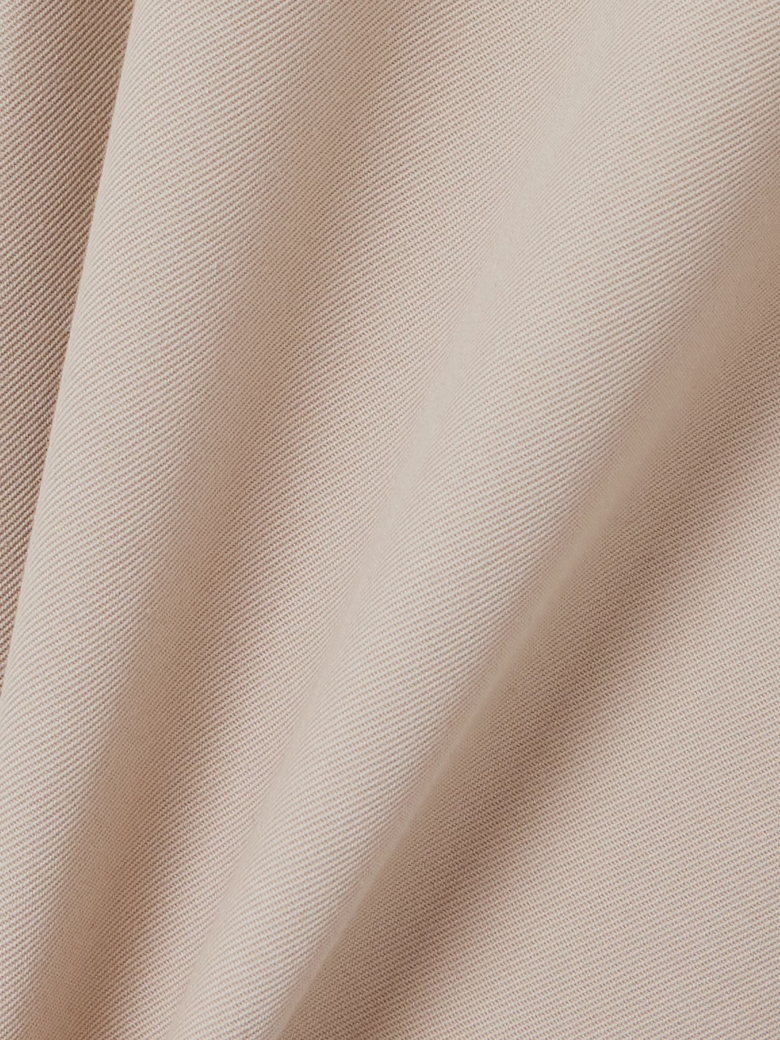 Cocoon wide-leg cotton and silk-blend twill pants Beige - 5