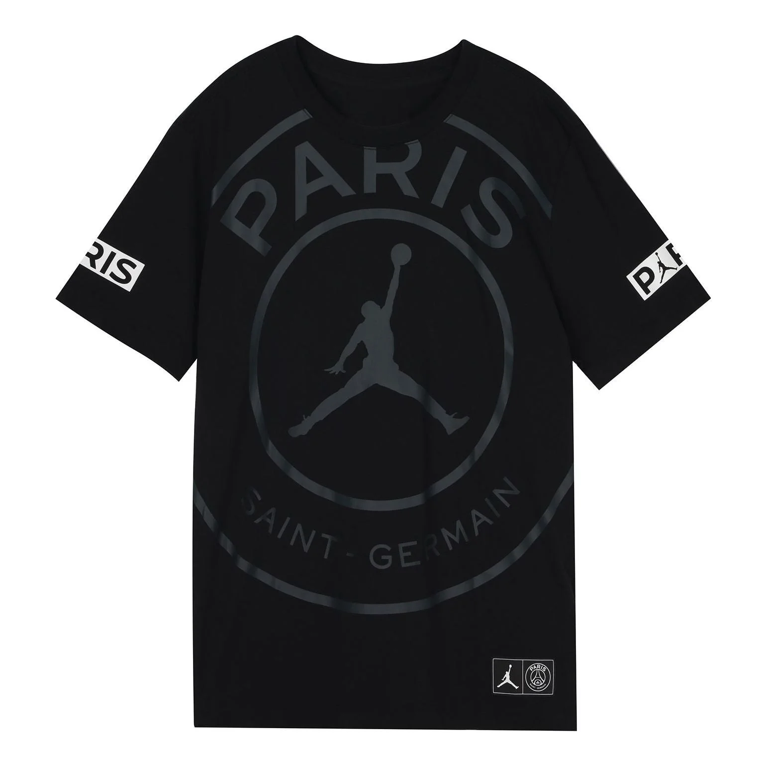 Air Jordan SS20 As M J Psg Logo Tee Paris Saint-Germain Flying Man Pattern Short Sleeve BQ8385-010 - 1