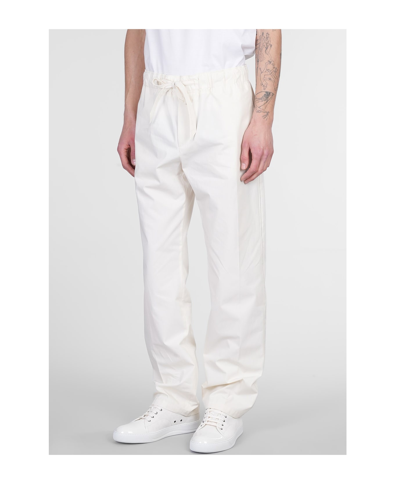 Pants In White Cotton - 4