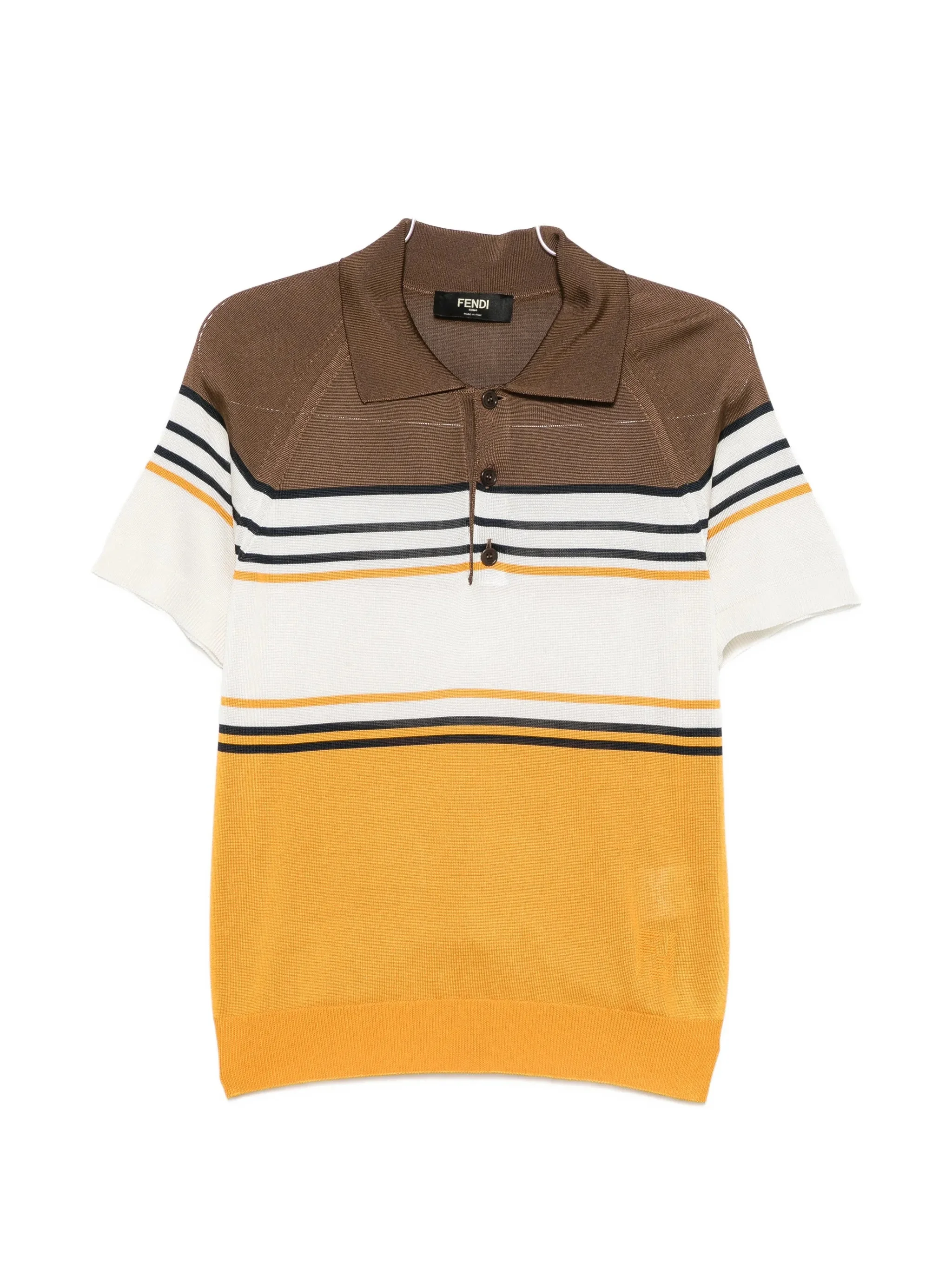 striped polo shirt - 1