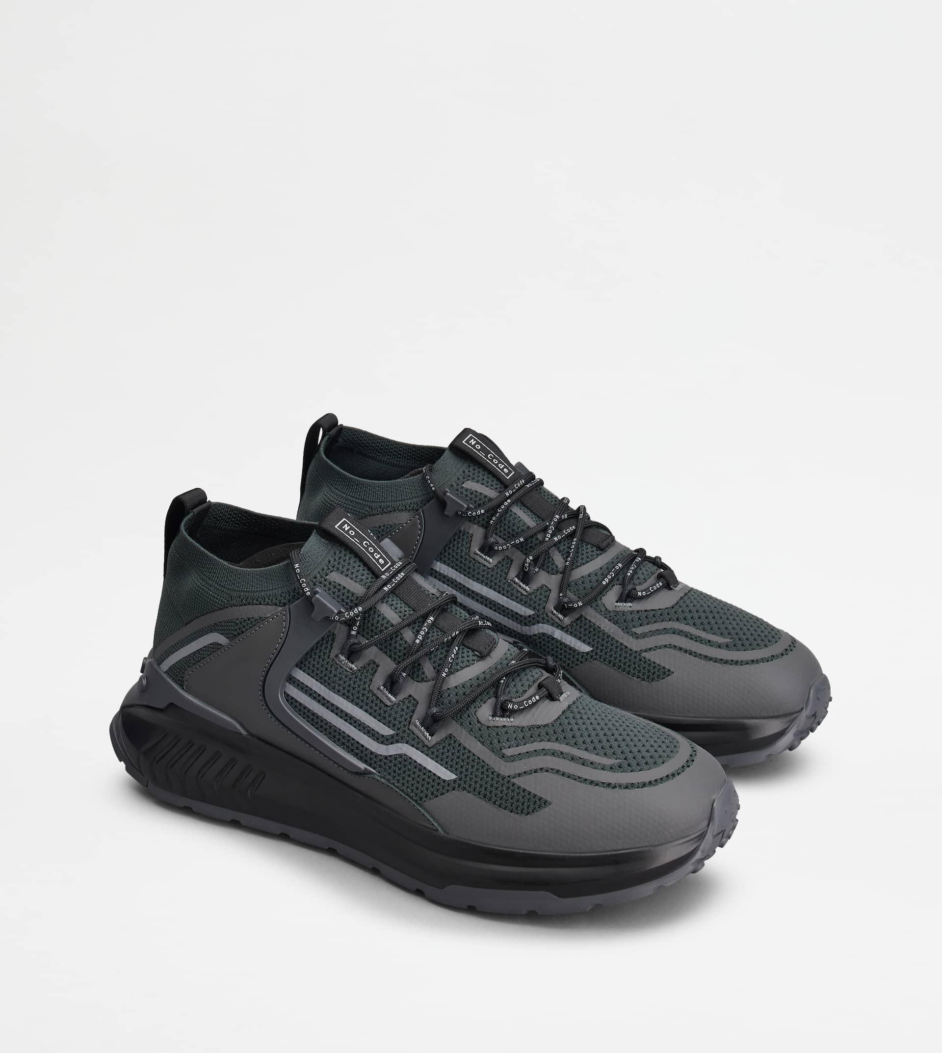 NO_CODE J IN TECHNICAL FABRIC AND LEATHER - GREEN - 3