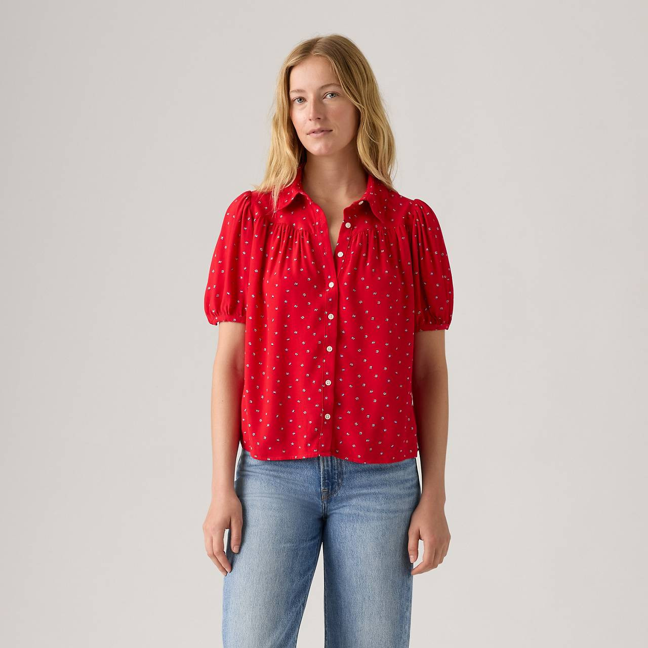 LEA SHORT-SLEEVE BLOUSE - 2