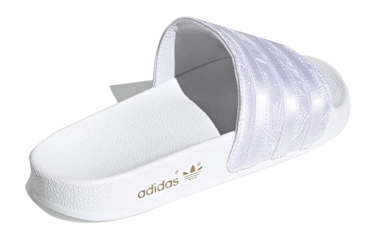 (WMNS) adidas originals Adilette Satin Embroidered Slippers EG5162 - 4