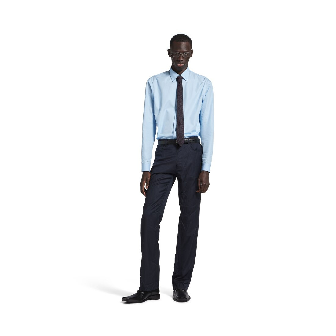 Men's Tie in Midnight Blue/red - 4