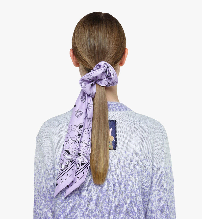 Bandana Monogram Print Scrunchy with Scarf 4
