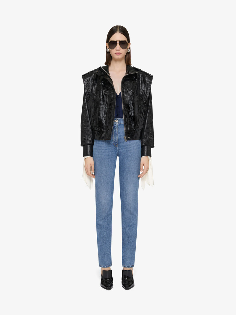 Givenchy BI-MATERIAL BIKER JACKET IN LEATHER outlook
