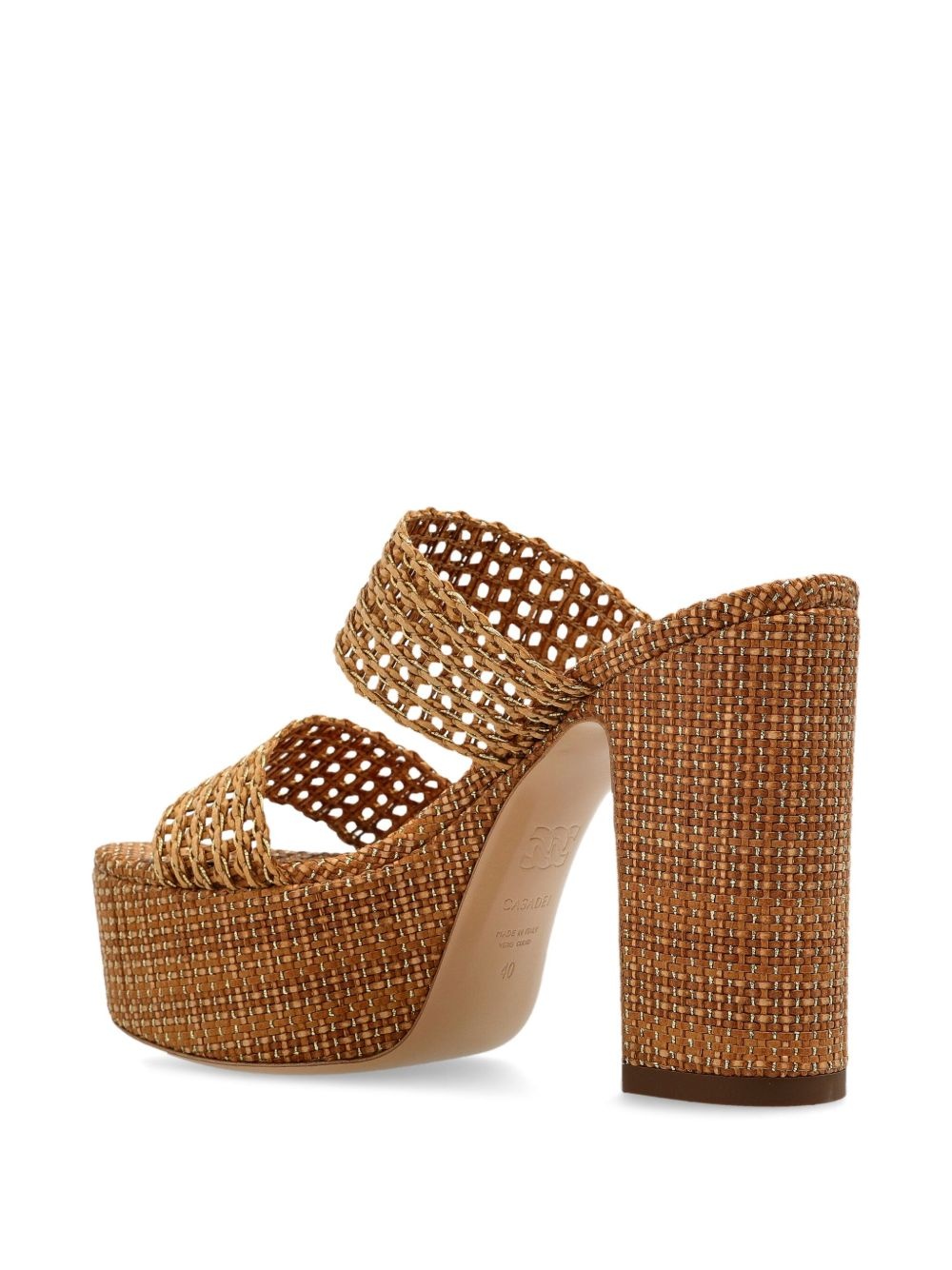120mm woven-platform sandals - 3