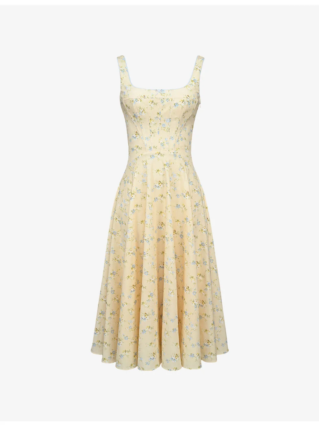 Jaime Floral Cotton Midi Dress - 1