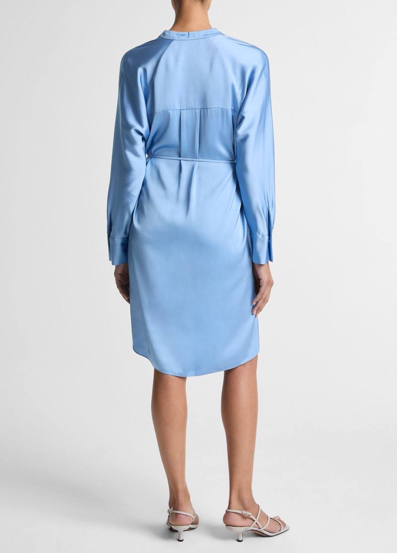 Vince Matte Satin Band-Collar Dress outlook