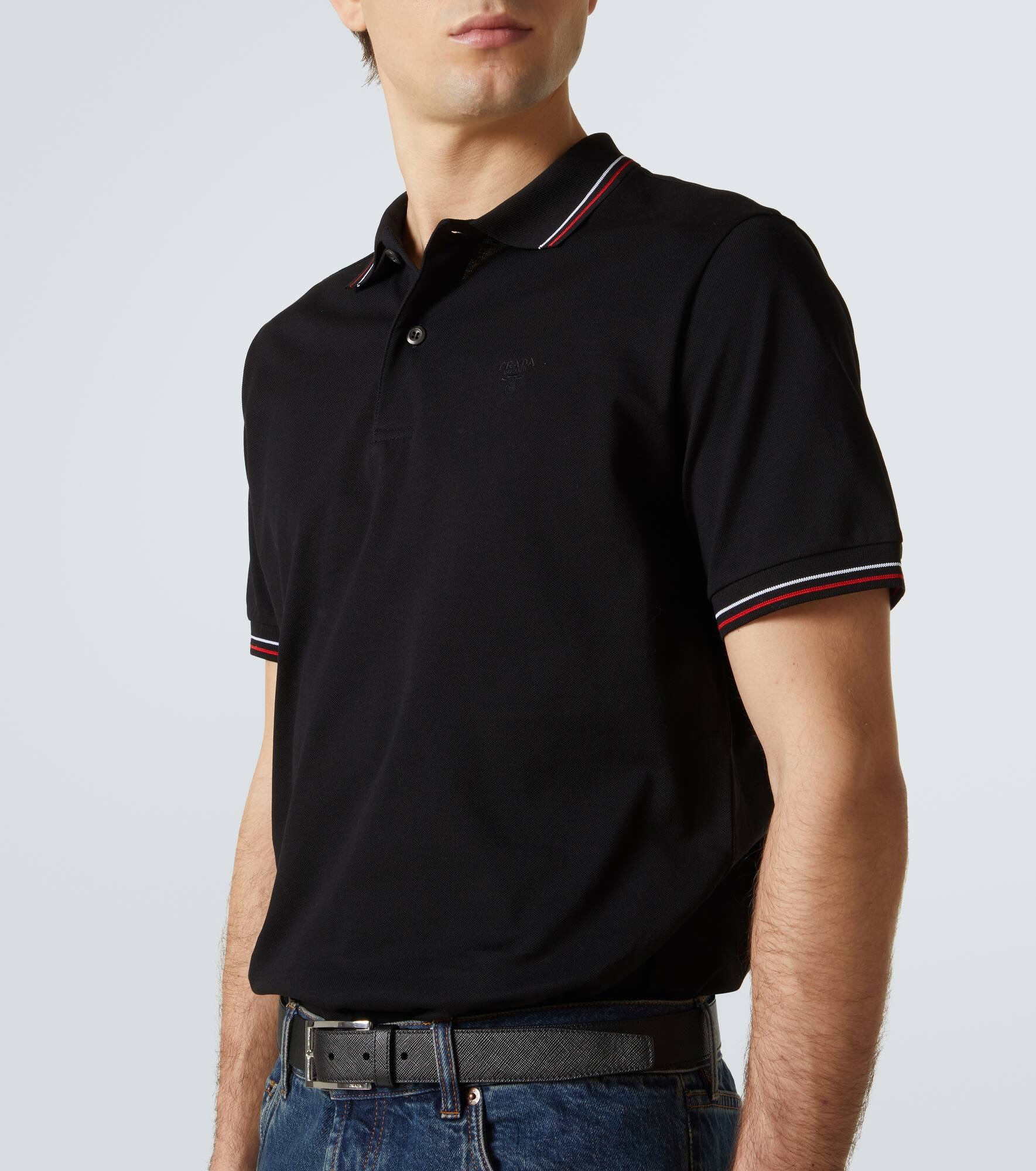 Cotton piqué polo shirt - 5