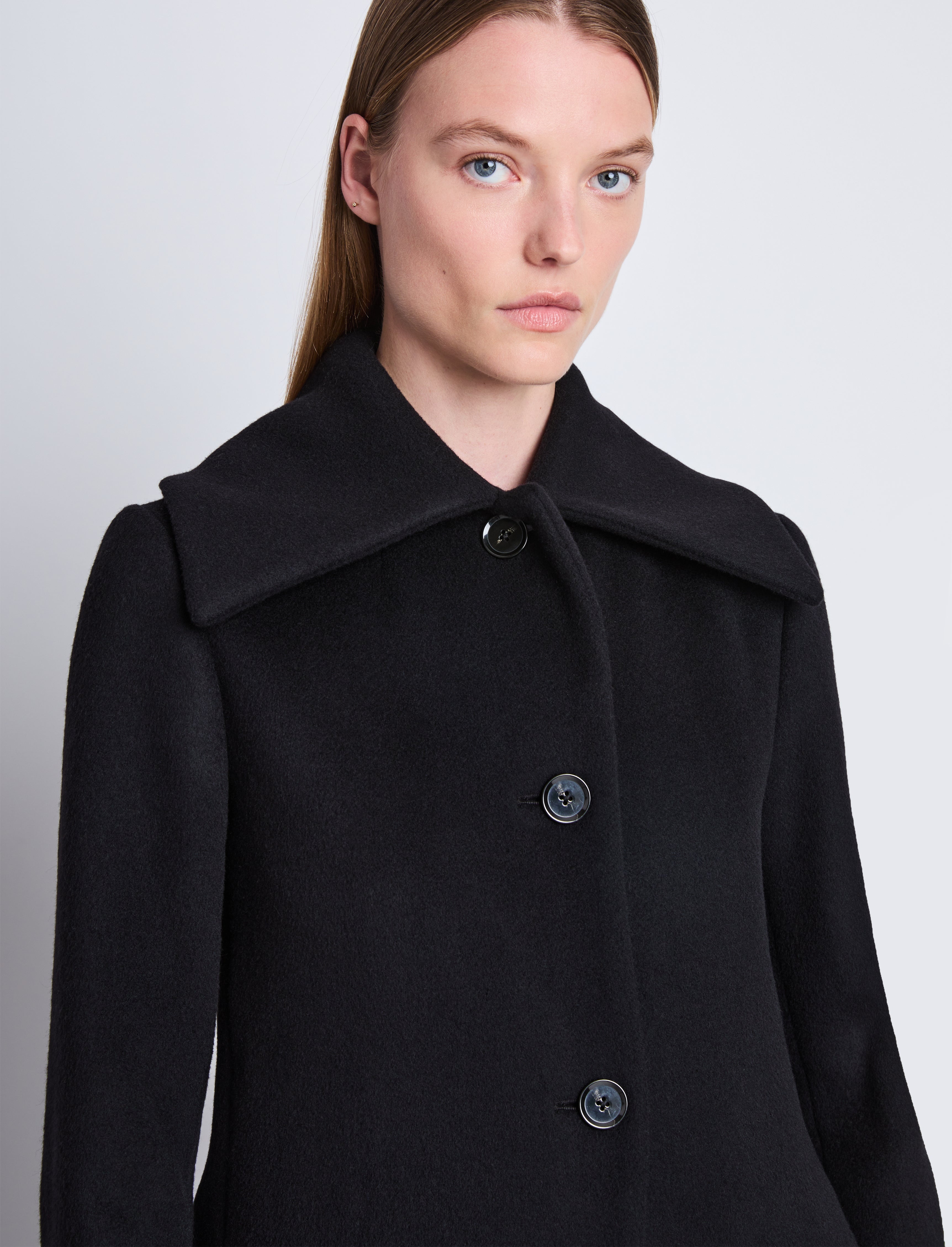 Louise Coat With Shearling Collar in Wool Cashmere - 8