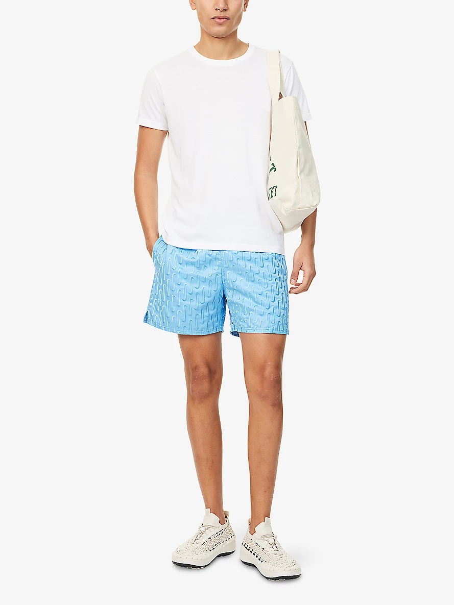 Nike Swoosh 5in Logo-Print Woven Volley Shorts | REVERSIBLE