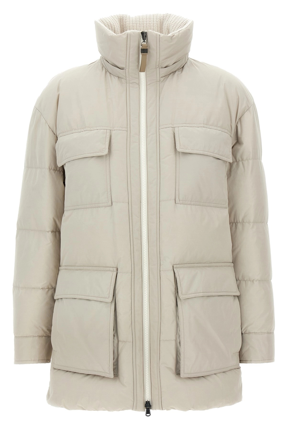 Knitted neck down jacket - 3