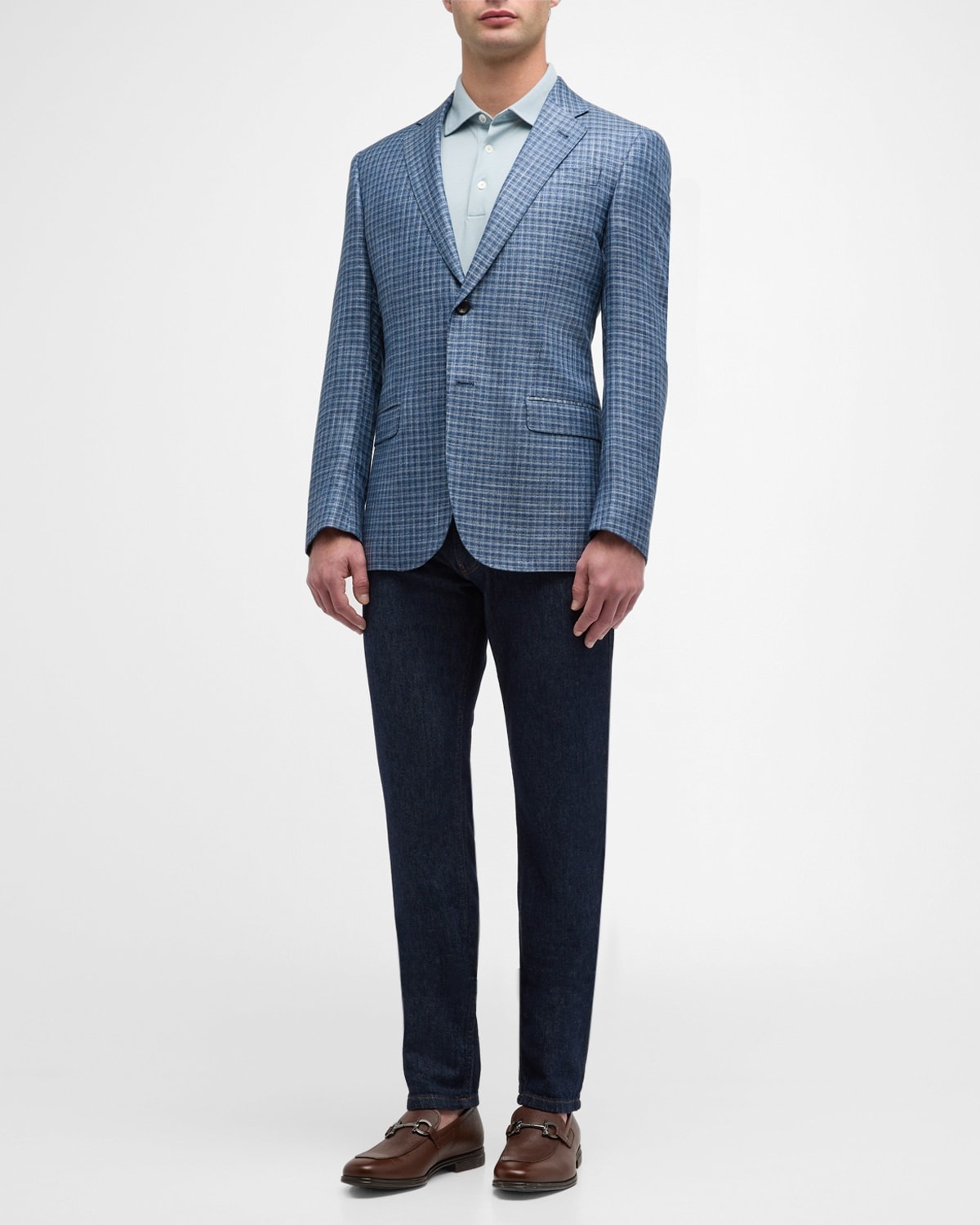 Men's Check Sport Coat - 3