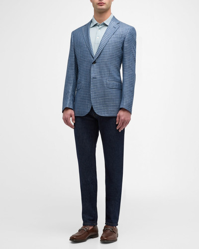 EMPORIO ARMANI Men's Check Sport Coat outlook