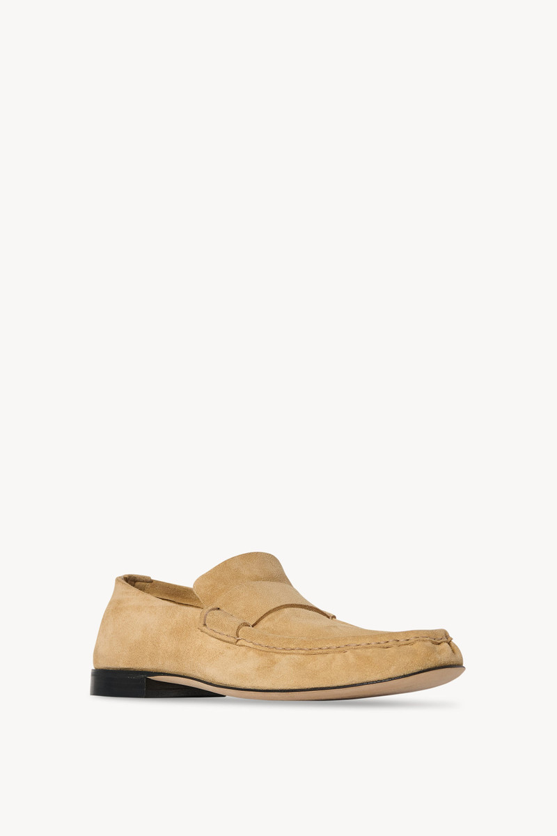 The Row Soft Moccasin in Suede outlook