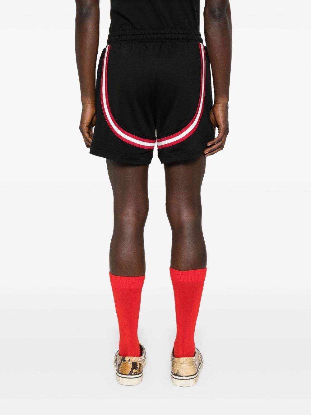 cotton-blend track shorts - 4