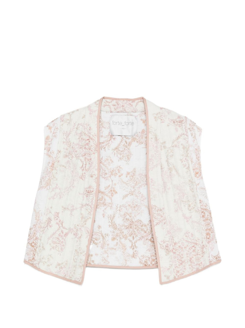 floral-pattern gilet 1