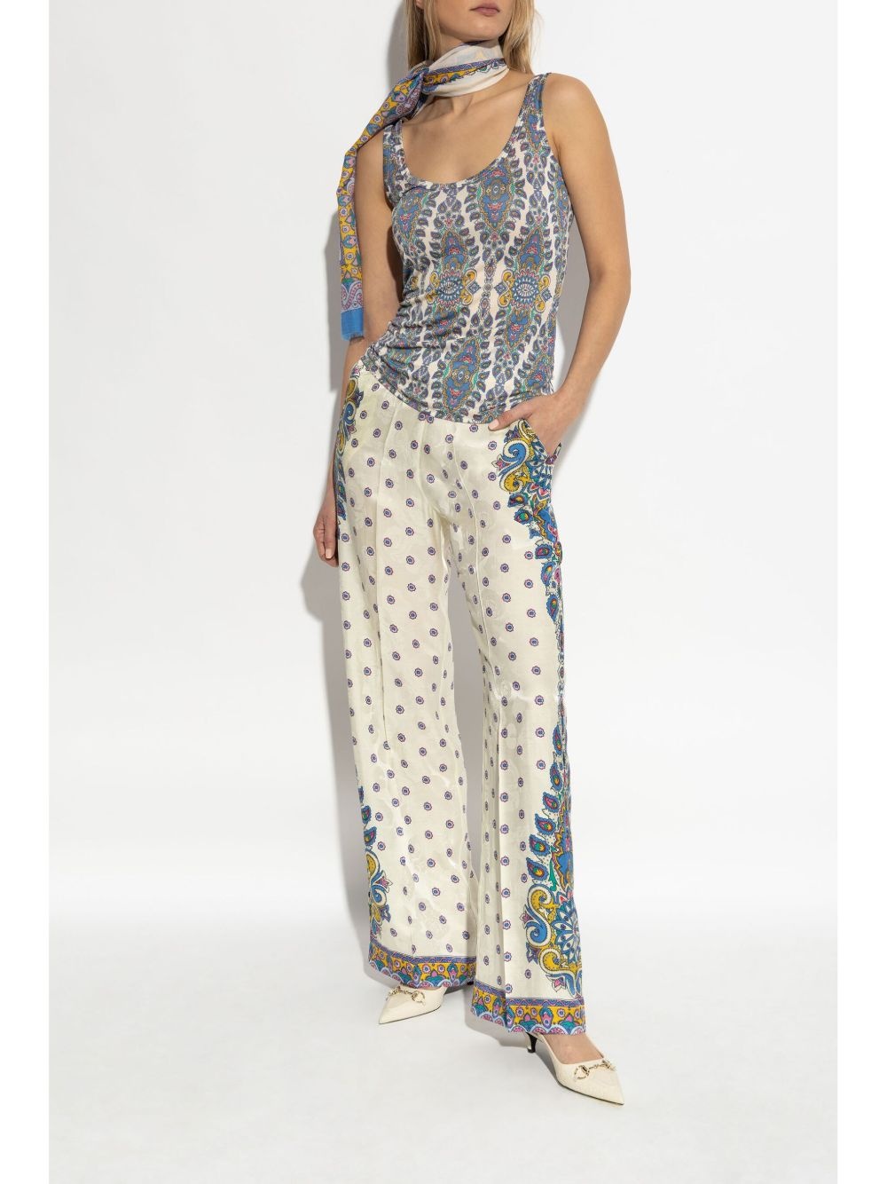 paisley-print trousers - 2