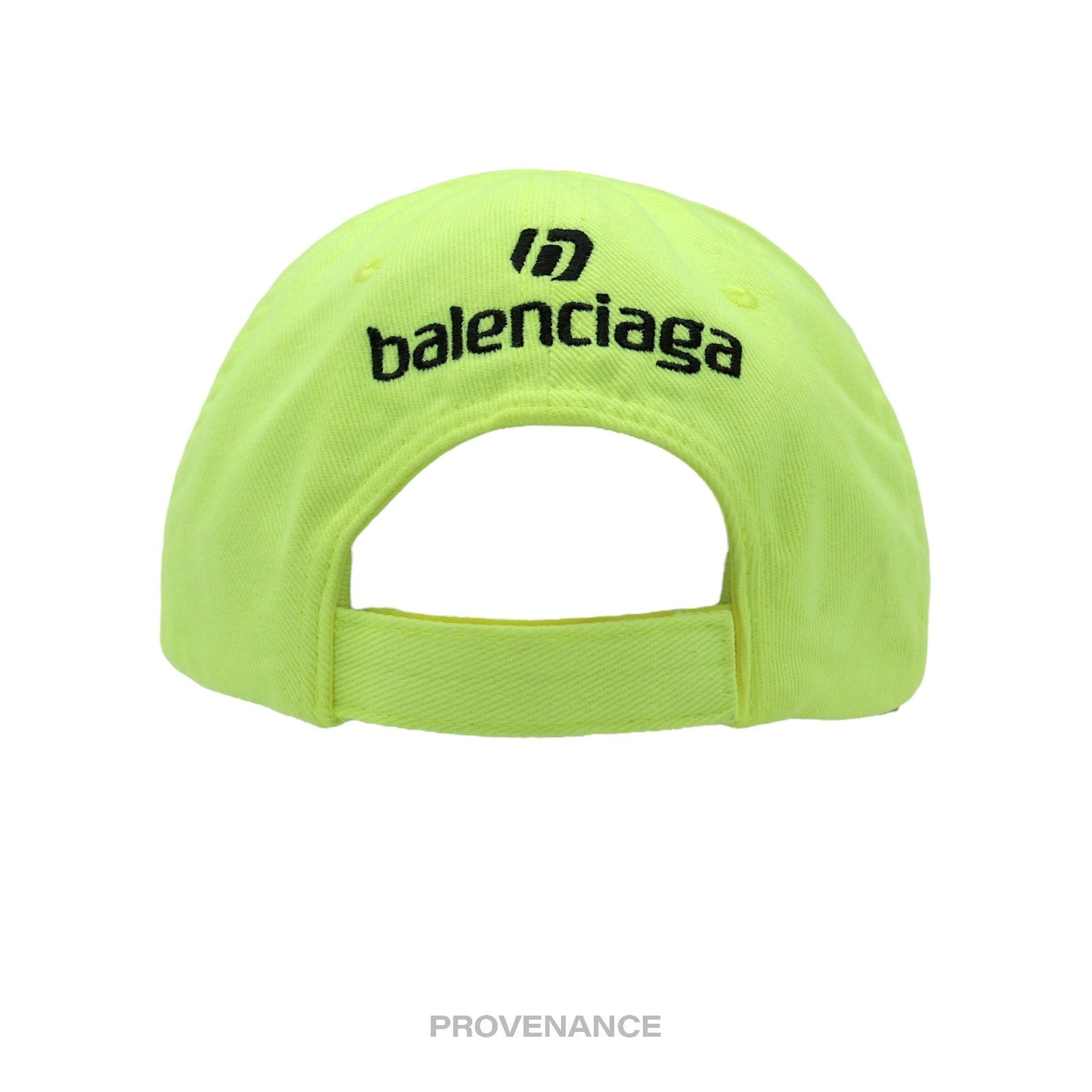 Balenciaga Soccer Crest Embroidered Logo Cap - Neon - 6
