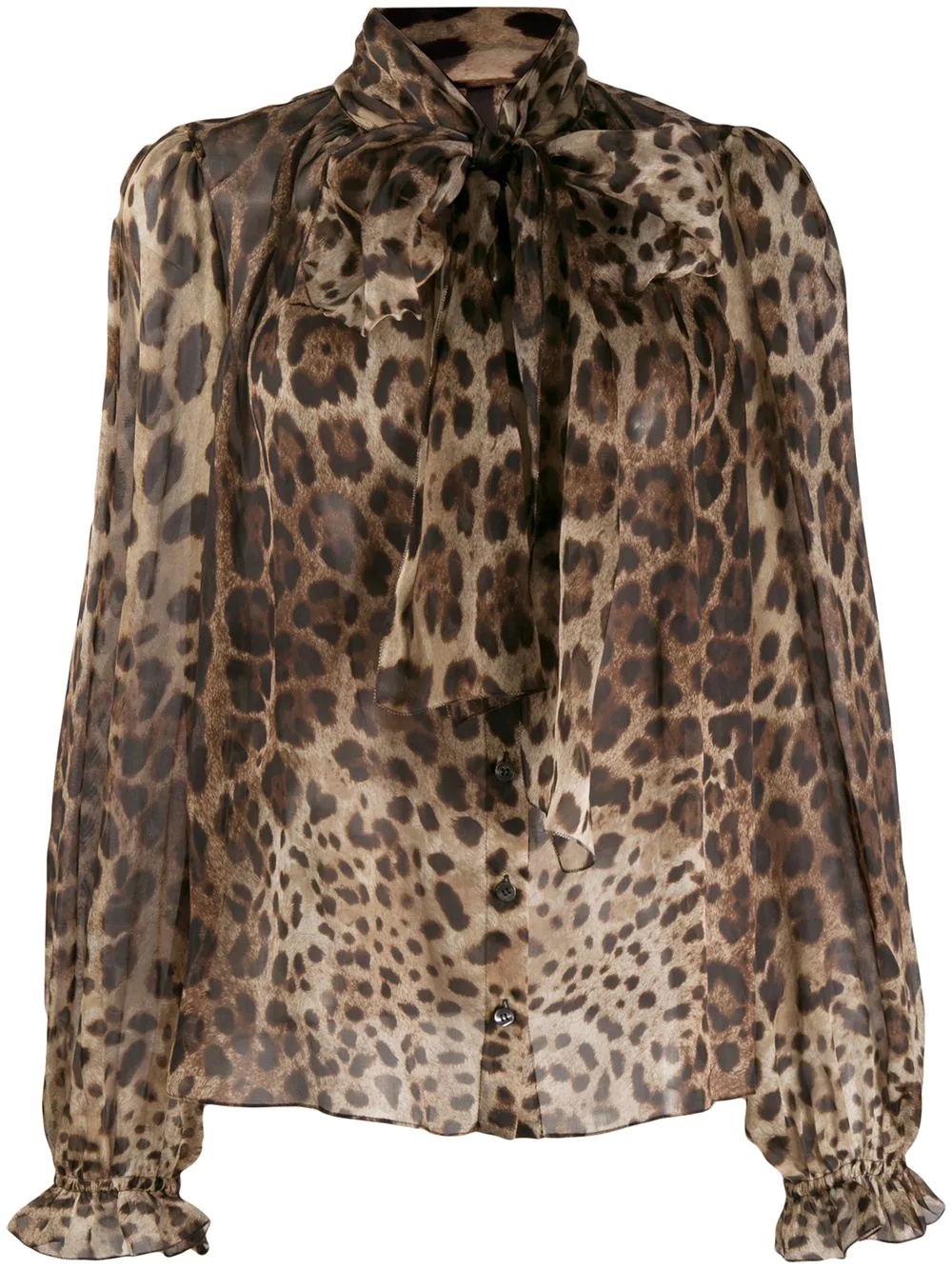 leopard print blouse - 1