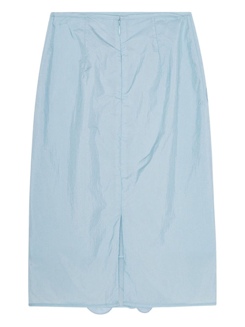 CECILIE BAHNSEN flower-appliqué midi skirt outlook