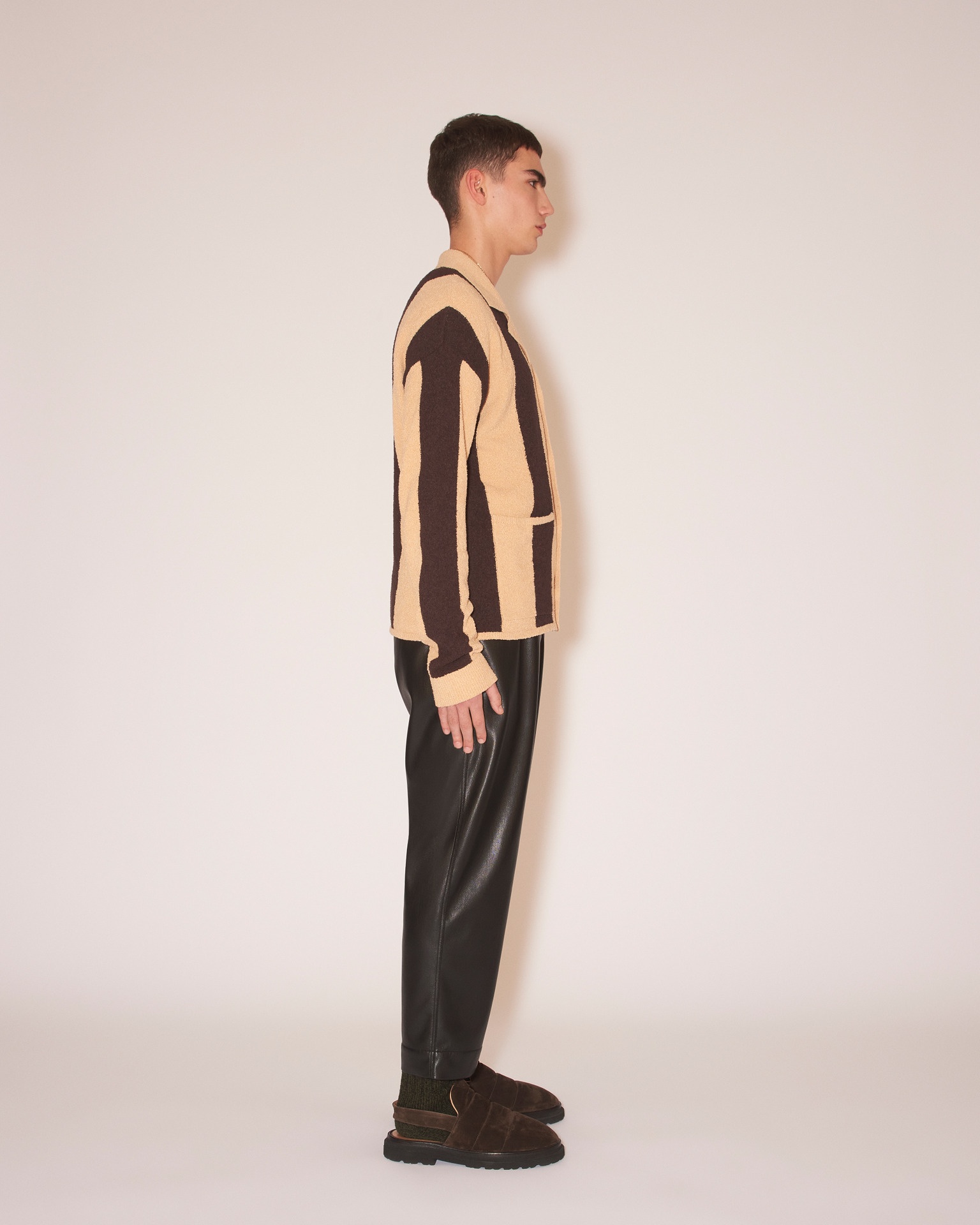 SAL - Terry-knit long-sleeve knit - Brown/apricot - 3