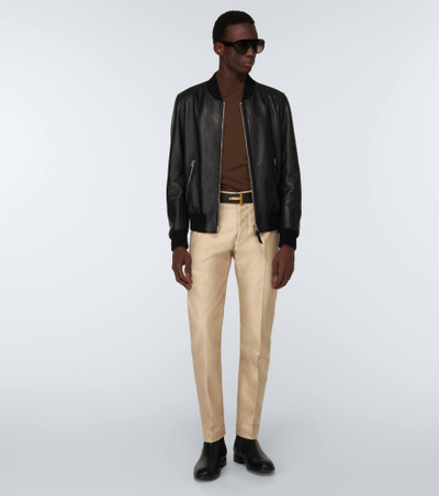 TOM FORD Military cotton chinos outlook