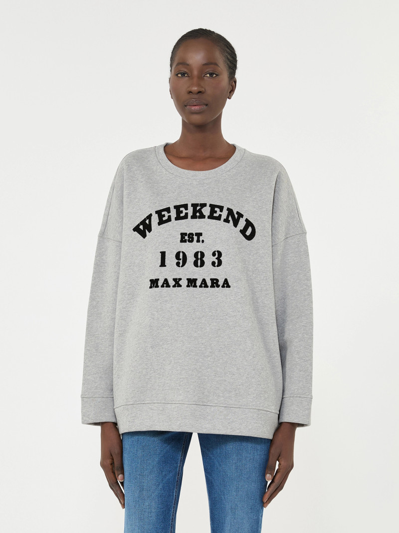 GOMMOSO Cotton crew-neck sweatshirt - LIGHT GREY 3