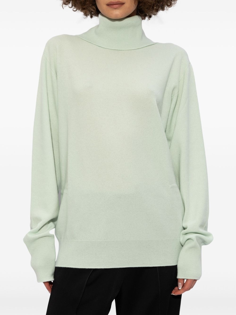 roll-neck fine-knit jumper - 3